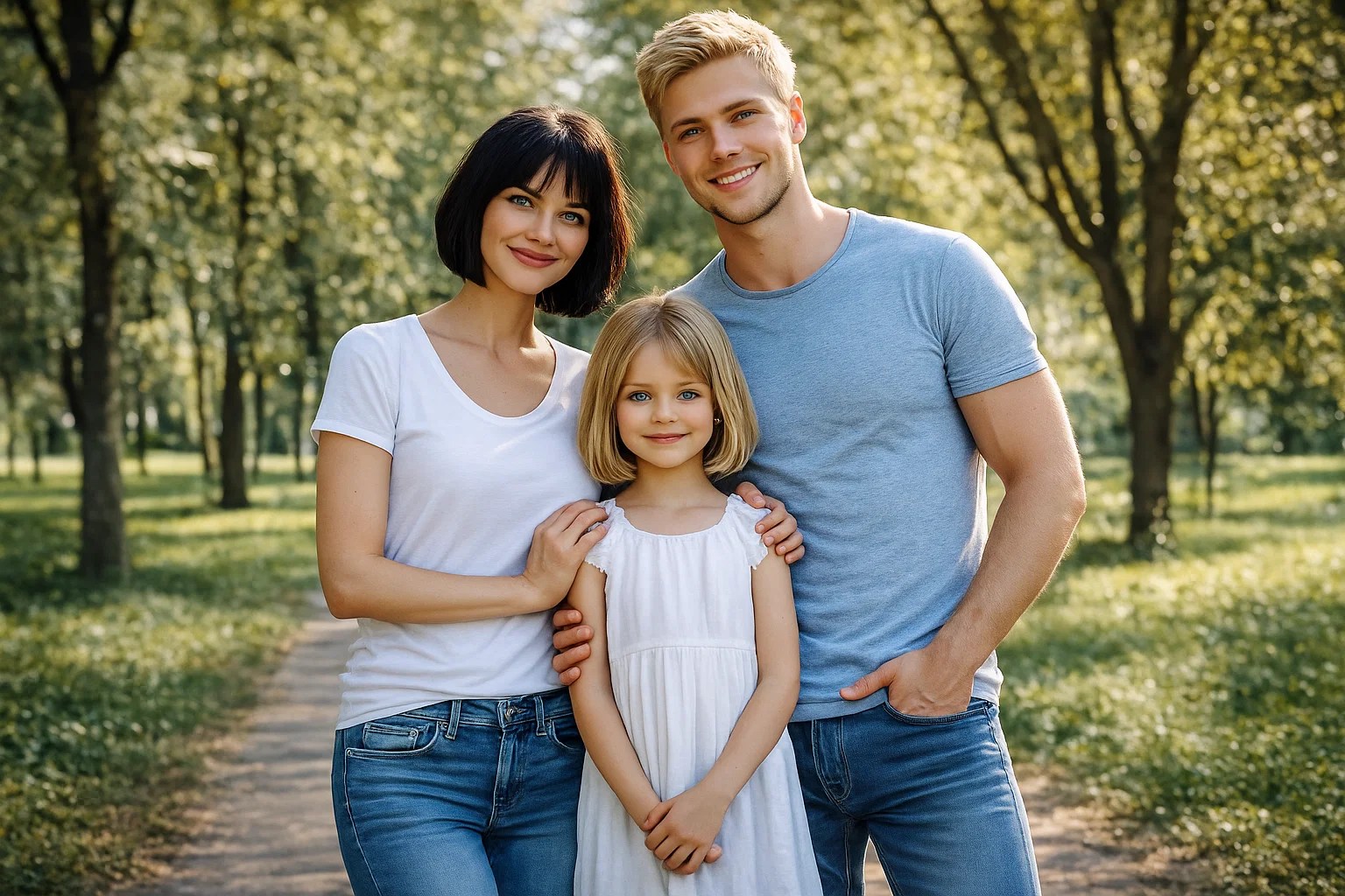 Семья в парке