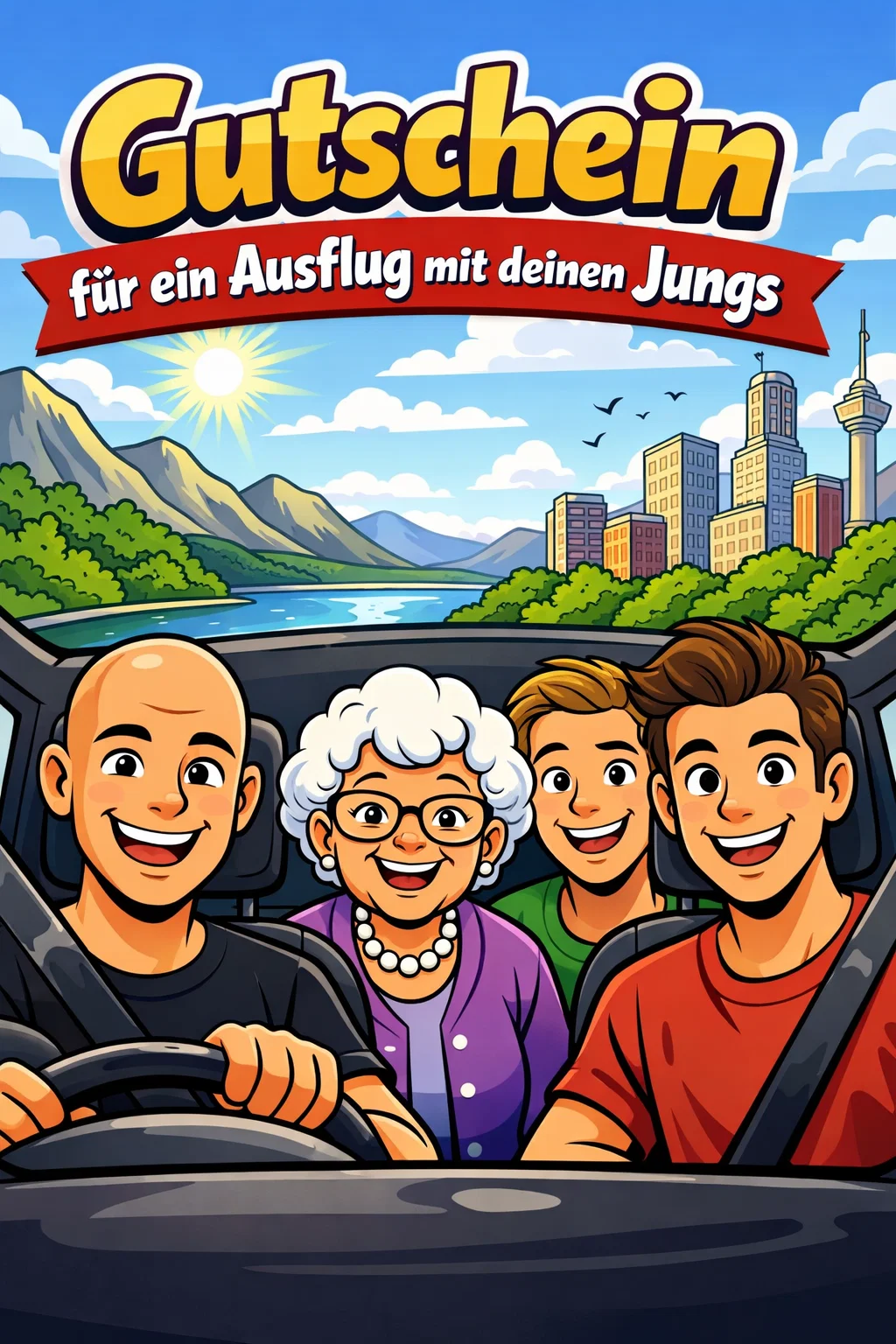 Ausflugsgutschein mit Oma und Jungs