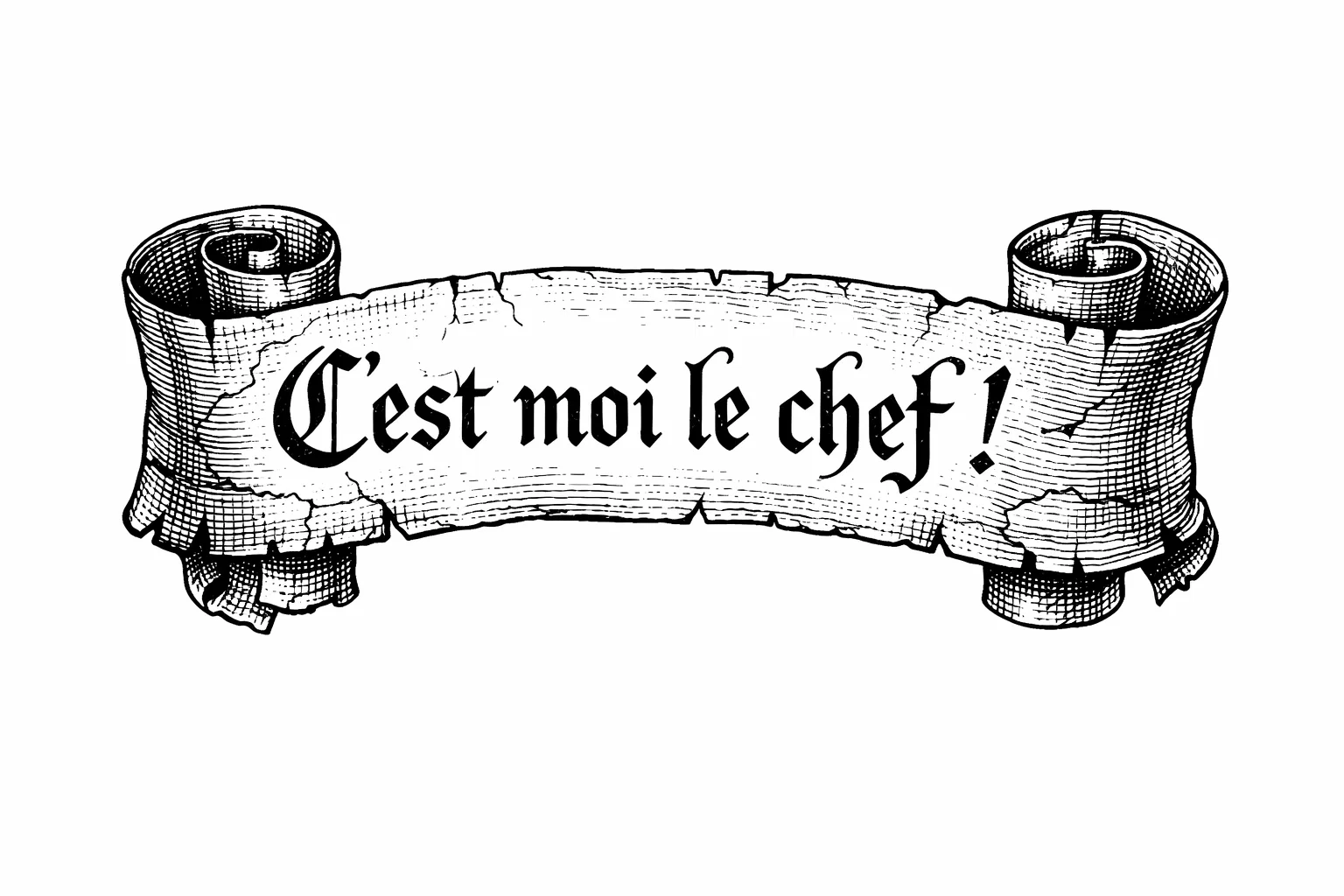 Banderole Médiévale Gravée