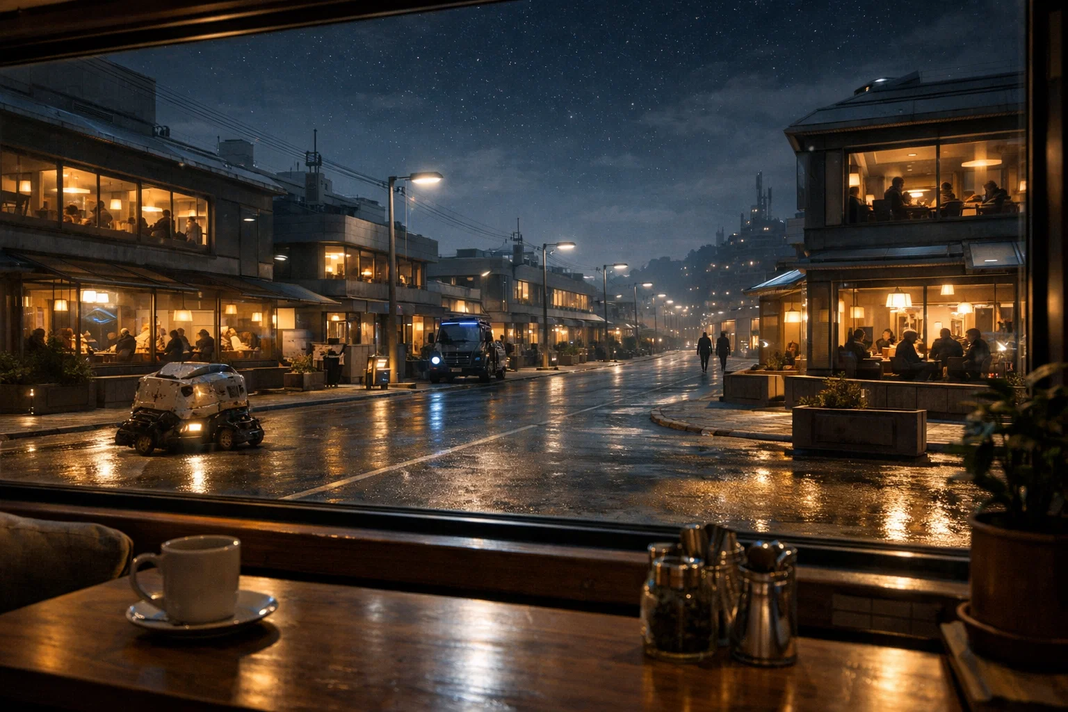 Café Nocturne Sur Planète