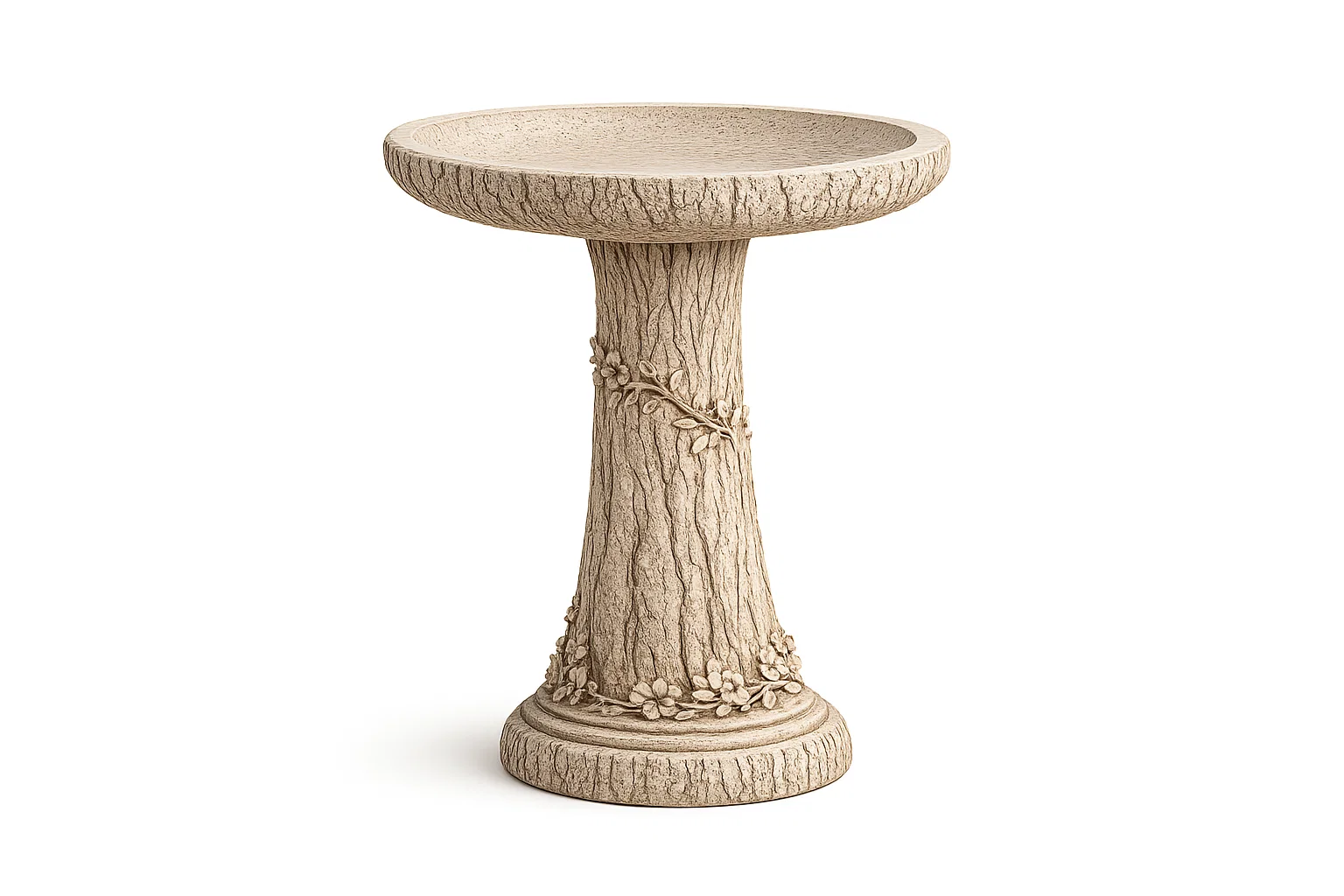 Elegant Wooden Bird Bath