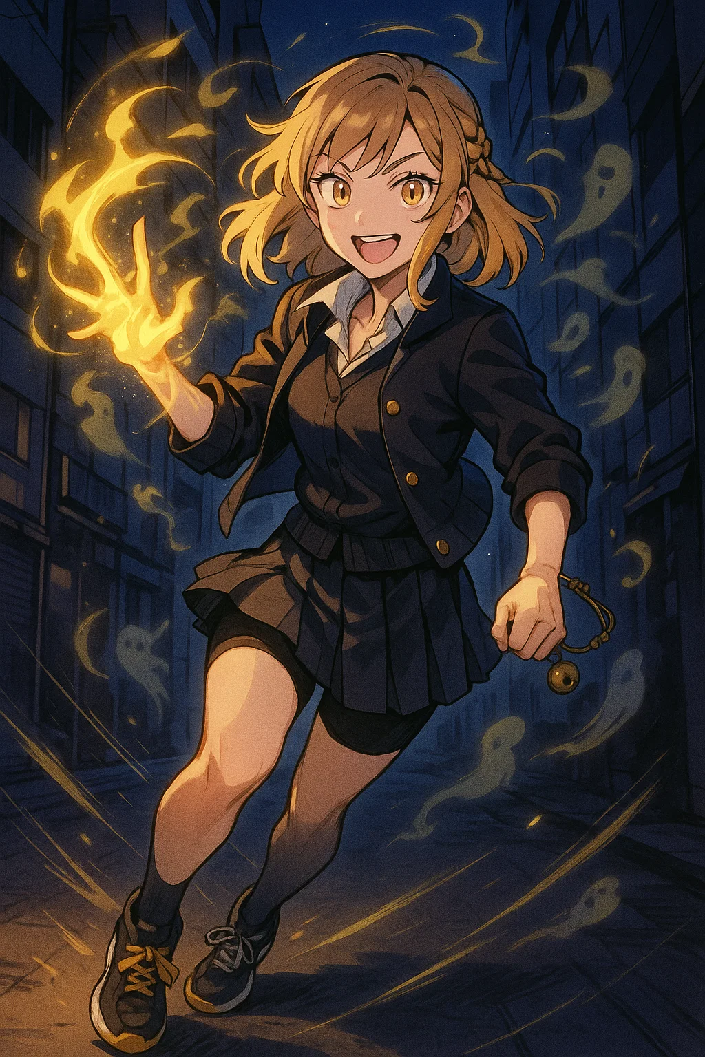 Energetic Anime Heroine