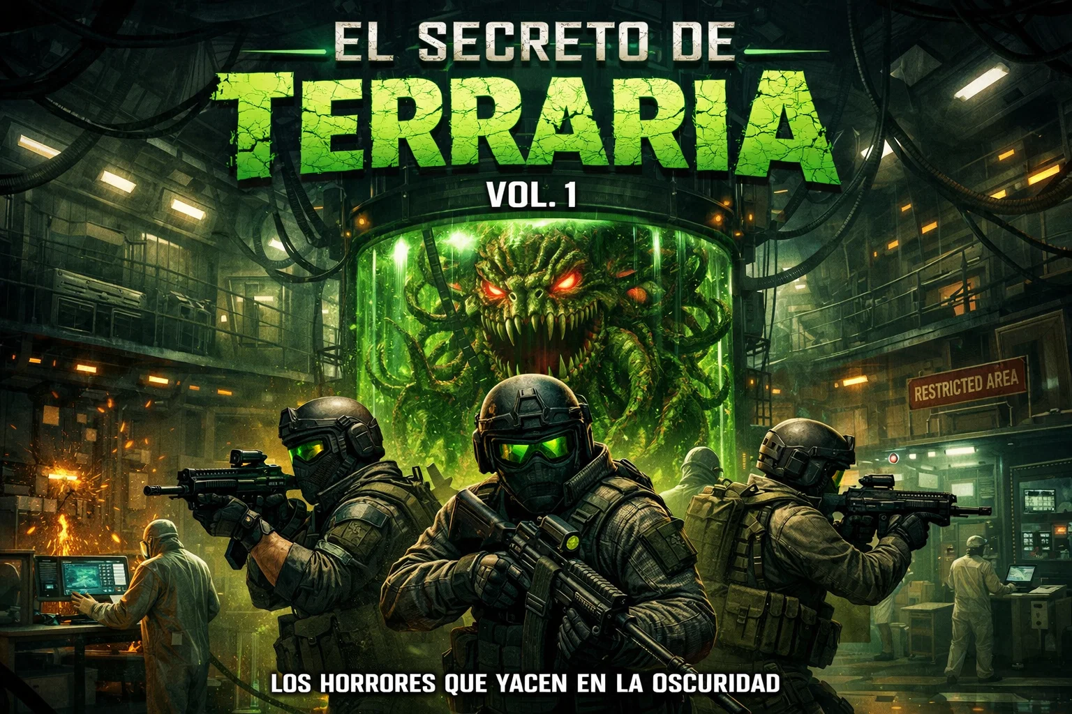 As la portada de mi pelicula llamada El secreto de terraria