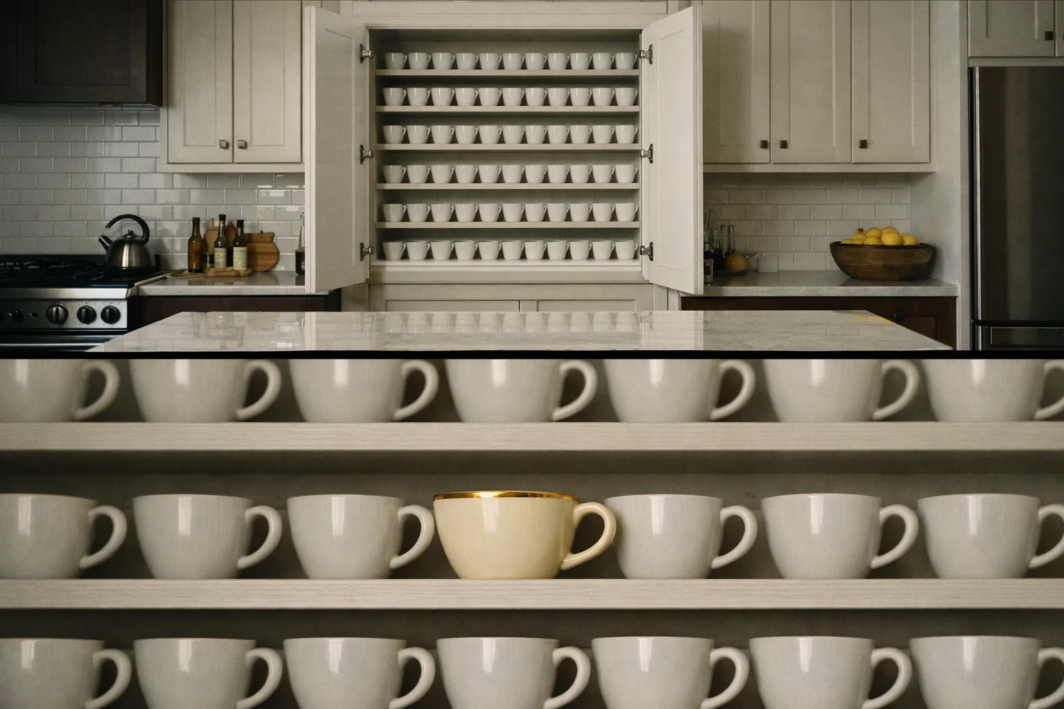 THEME: same kitchen and pantry as the reference image