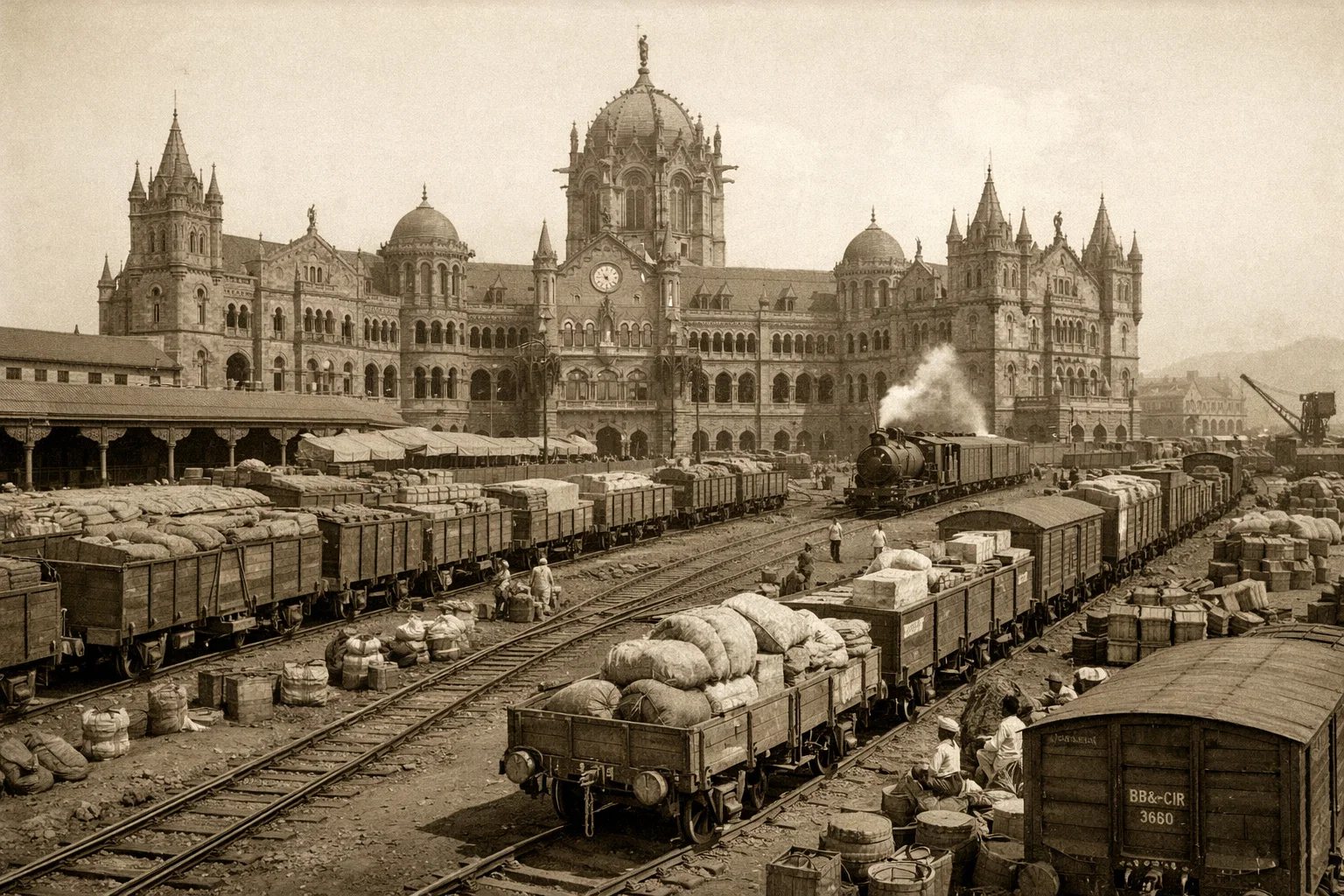 Victoria Terminus in Bombay, year 1888