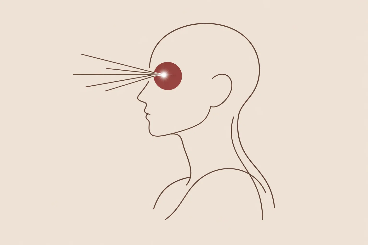 Abstract Japandi-style medical artwork of a human