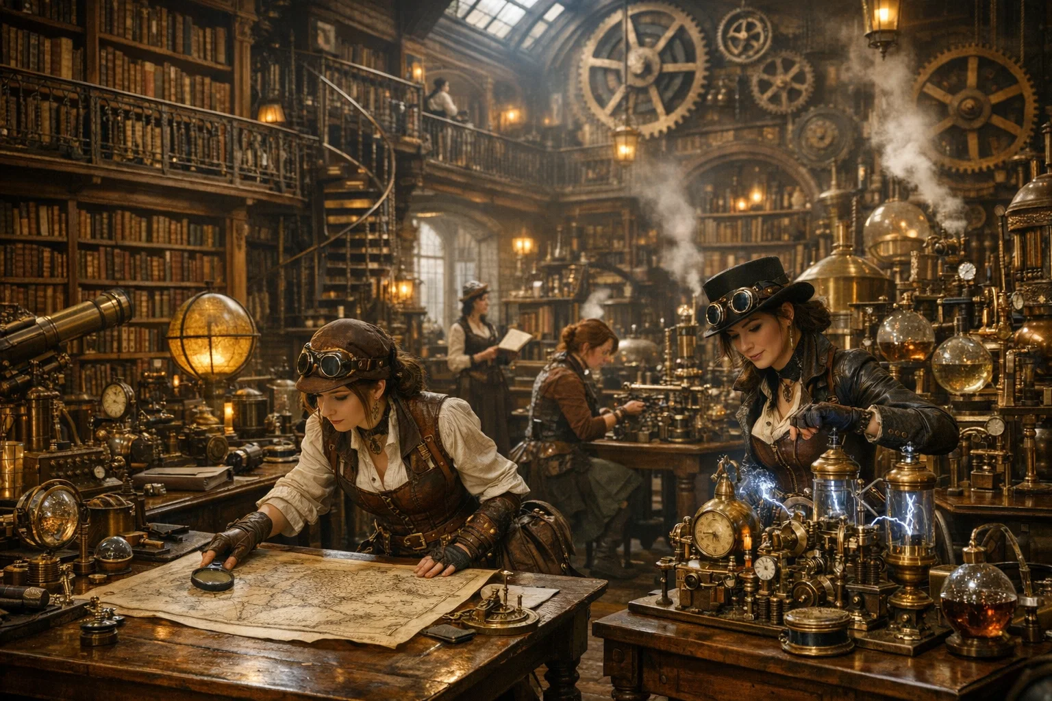 Steam-punk ultra-detailed, ultra-realistic