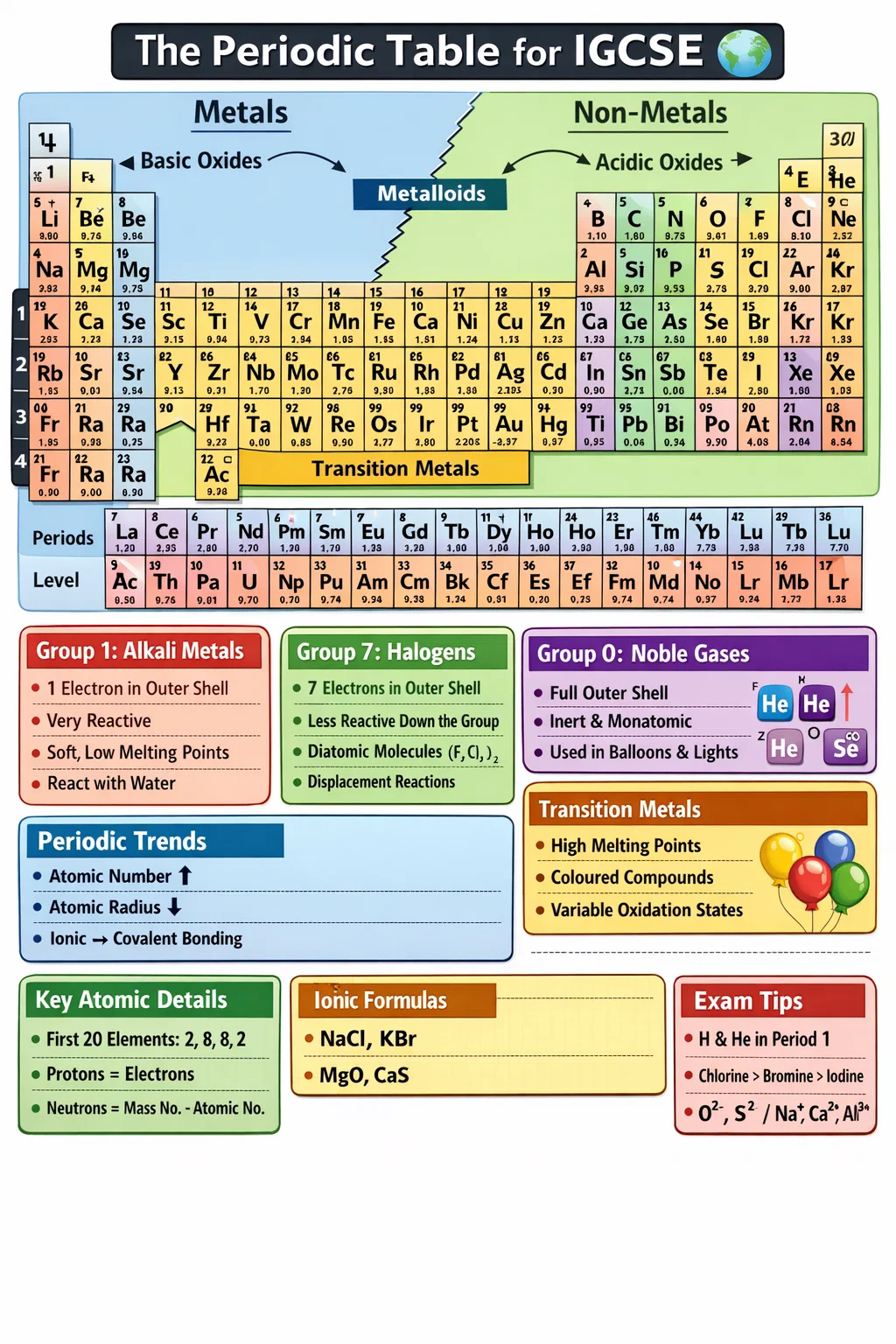 Create a periodic table to have all information ,so i can