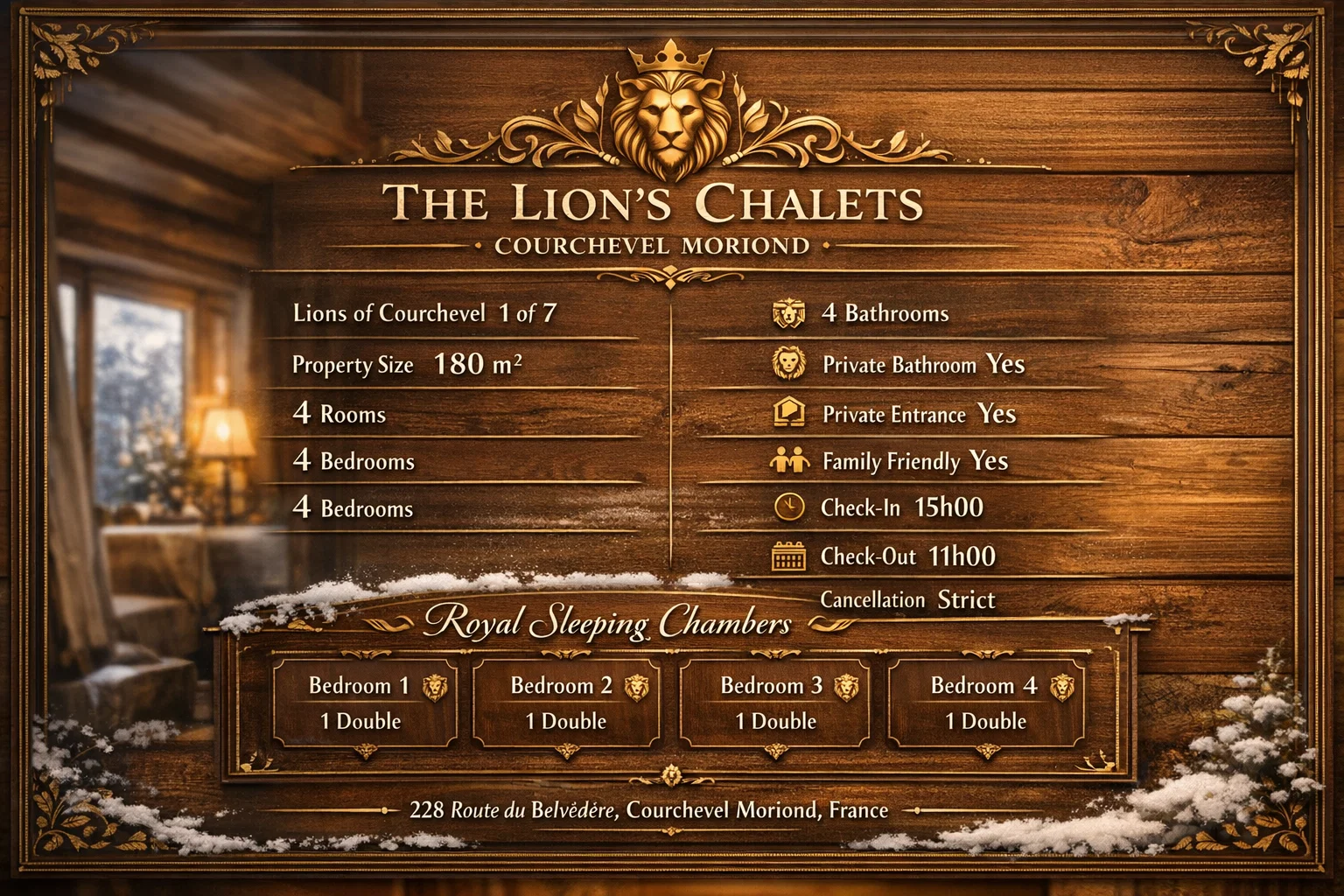 Lion's Chalet Elegance