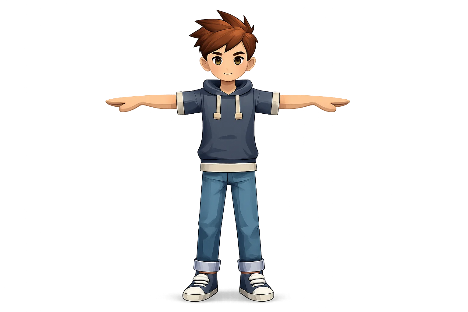 Low-Poly Teenage Character