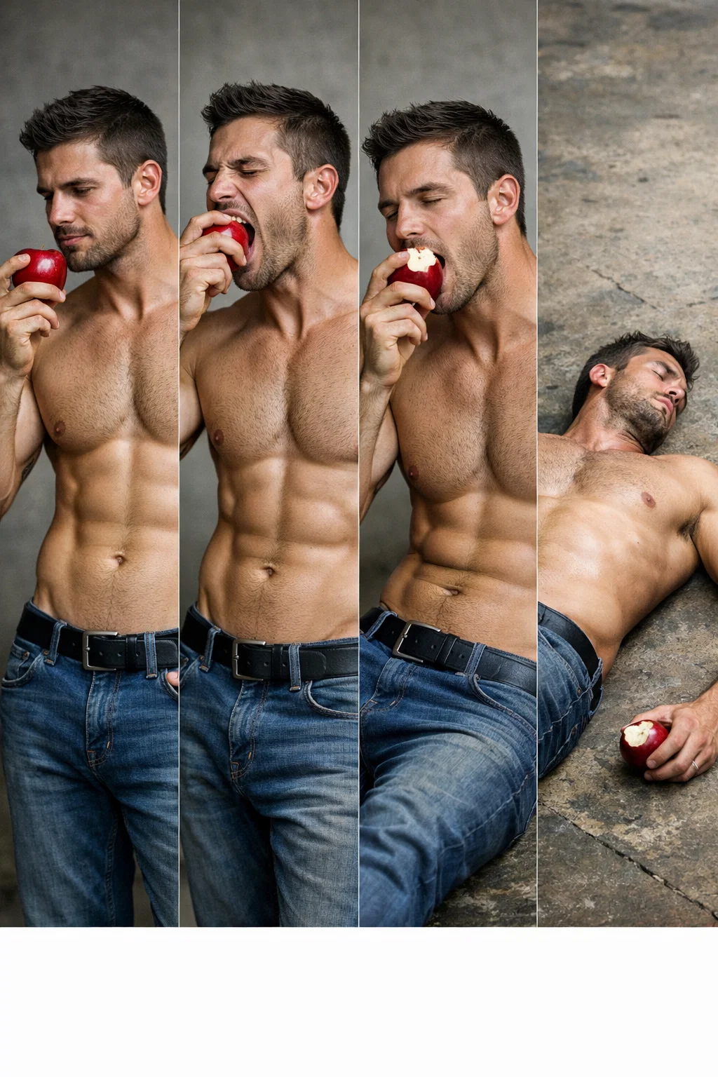 Man Biting Apple