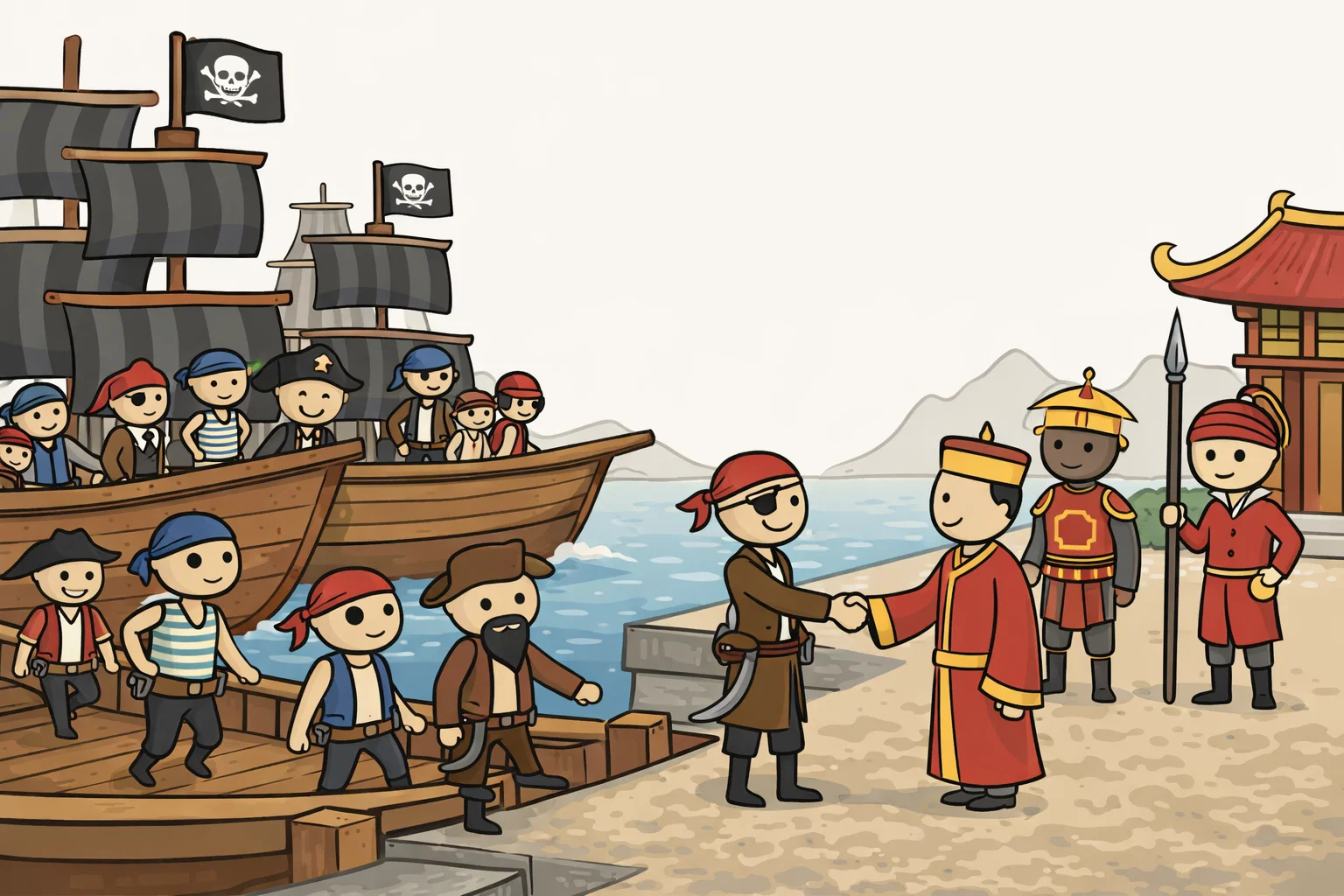 Pirates Meet Emperor