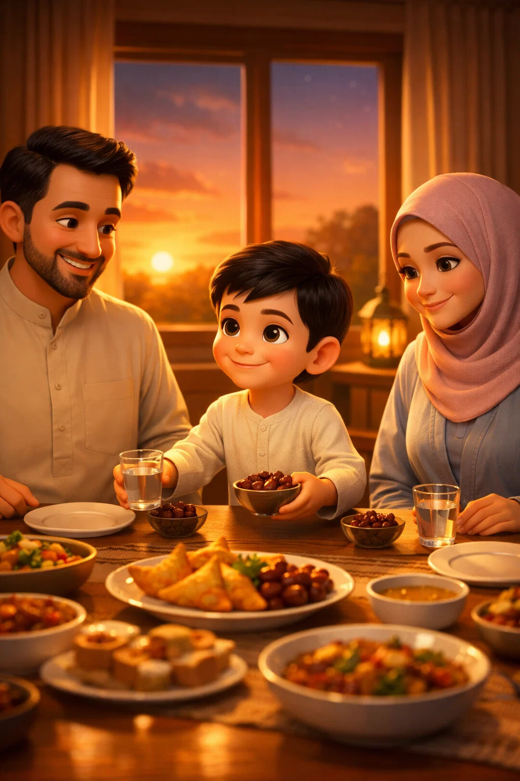 Ramadan Family Sunset