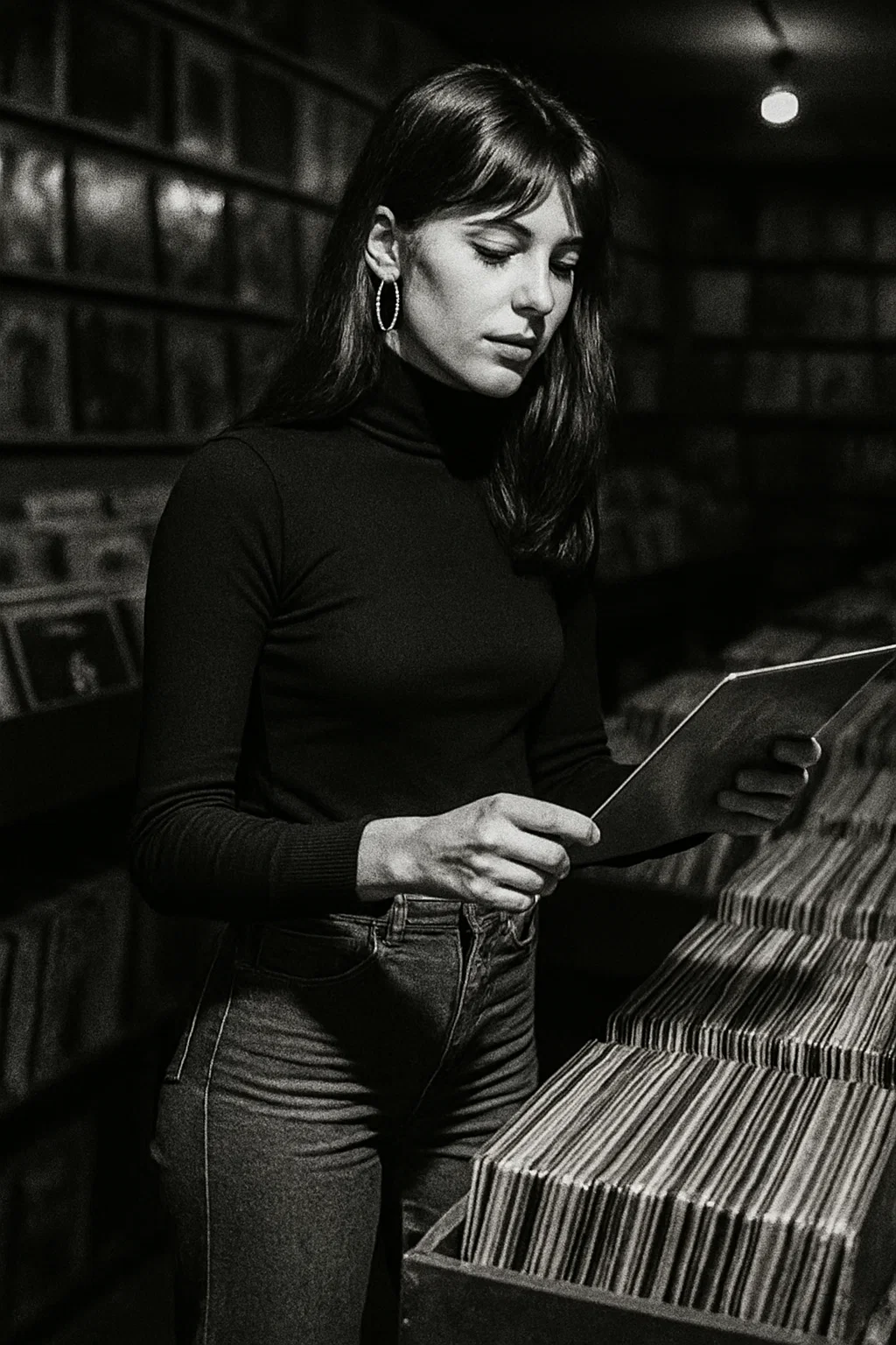 Retro Vinyl Browsing