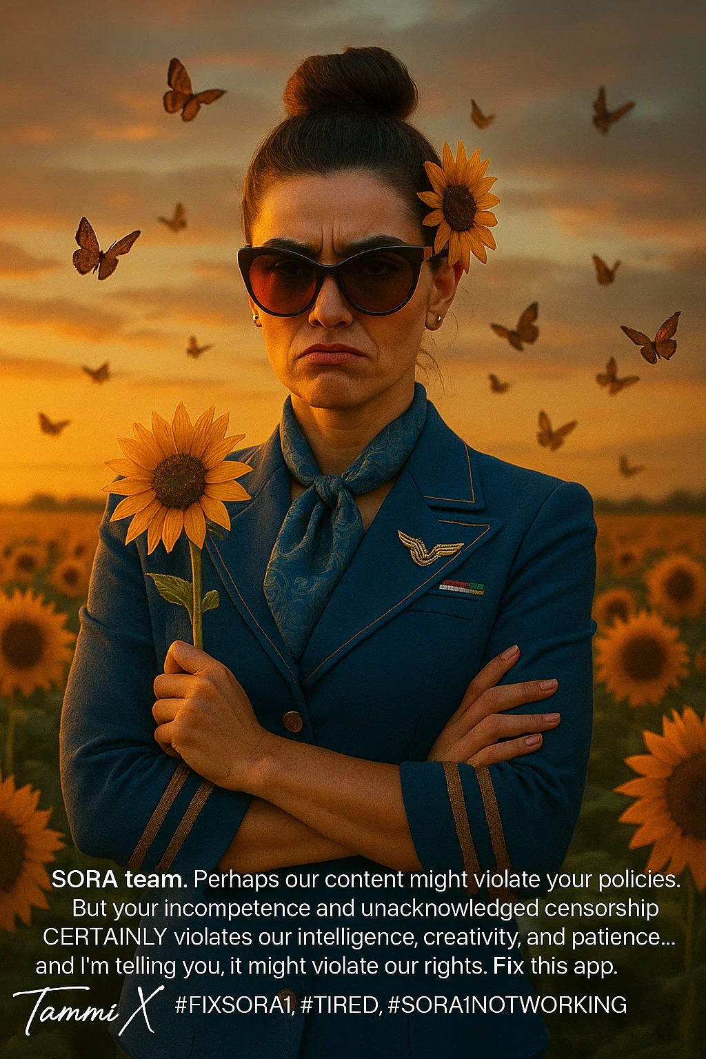 Sunflower Field Message