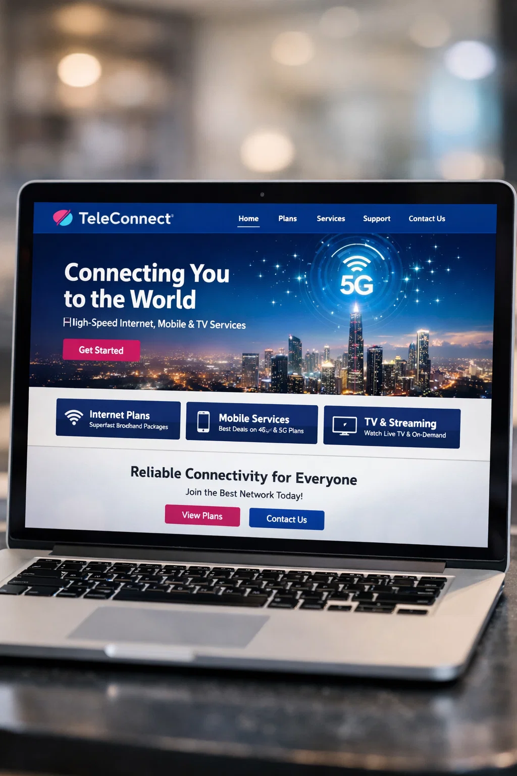 Telco Landing Page Display
